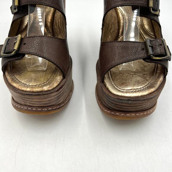 Anthropologie Anna Sui Platform Wedges Gladiator Straps Leather Boho - Picture 5 of 12